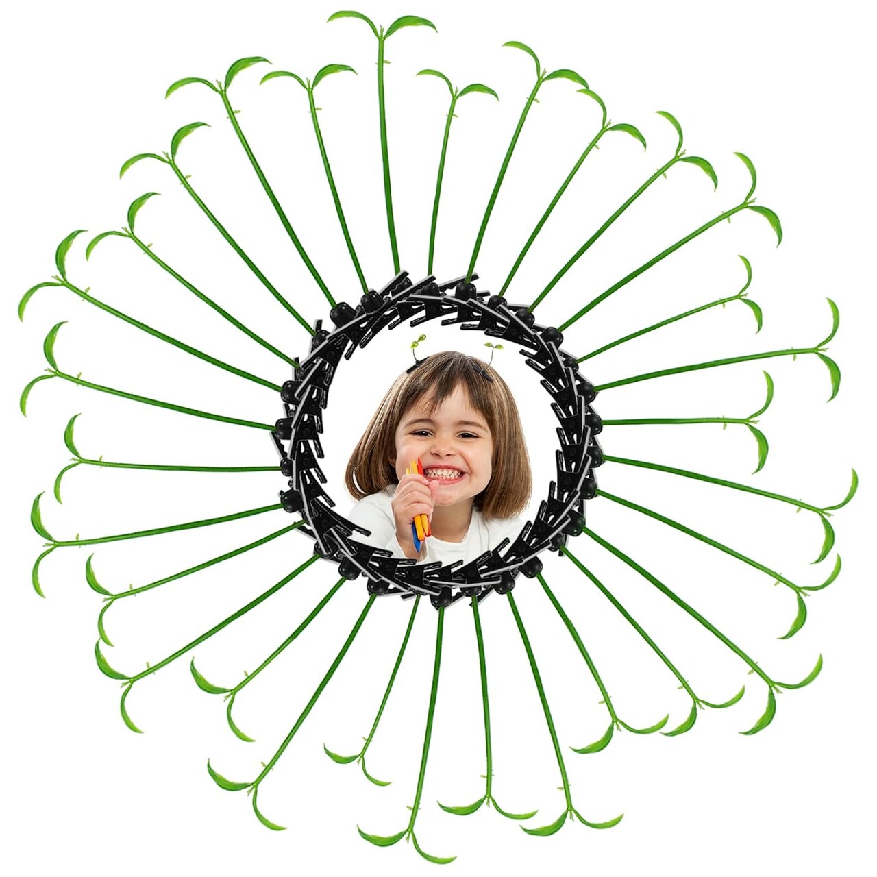 30 Pcs Mixed Style Flower, Grass, Butterfly Hair Clips and Barrettes (Bean Sprout Style)
